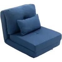 HOMCOM -Stoelbed-Linnengoed-60x80x56cm-Blauw