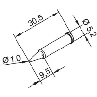 Ersa Soldeertip | potloodtip | breedte 1 mm | 0102 PDLF10/SB | 2 stuks - 0102PDLF10/SB 0102PDLF10/SB