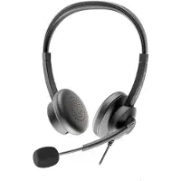 Axtel AXH-ACEUCD hoofdtelefoon/headset Bedraad Hoofdband Kantoor/callcenter USB Type-C / USB Type-A Zwart