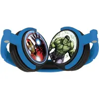 Lexibook 2-in-1 Bluetooth en Bedrade comfortabele opvouwbare Koptelefoon met veilige volumebeperking Avengers Design