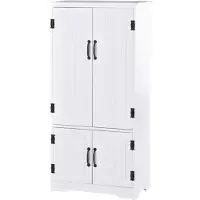 HOMCOM -Keukenkast-Hout-60x30x123cm-Wit