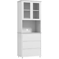 HOMCOM -Keukenkast-MDF-68x38x172cm-Wit