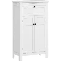 HOMCOM -Badkamerkast-MDF-60x30x102.5cm-Wit