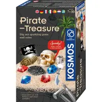 Kosmos Dig Out Pirate Treasure - Opgravingsset - Graaf een Piratenschat Op - Inclusief Munten, Edelstenen, Parels en Schedelhanger - Maak Je Eigen Sleutelhanger - STEM Speelgoed - Vanaf 7 Jaar