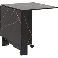 HOMCOM -Opklapbare eettafel-120x80x73 cm-Spaanplaat-Zwart