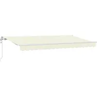 vidaXL Uitschuifbare luifel Crème 350 x 200 cm Stof