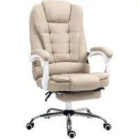 Vinsetto -Bureaustoel-66x70x118cm-Polyester-Beige