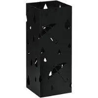 HOMCOM paraplurek - Staal - 15,5x15,5x41cm - Zwart