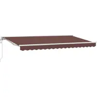 vidaXL Zonnescherm Frame Bruin 400 x 200 cm Polyester met PU-coating