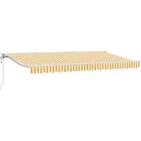 vidaXL Zonnescherm Frame Geel en Wit 350 x 200 cm