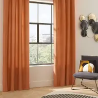 Atmosphera Isolerende gordijn met 140x260cm - gordijn raambekleding - gordijnen kant en klaar met haakjes ringen - Terracotta