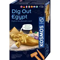 Kosmos Dig Out Pharaoh's Treasure - Opgravingsset - Graaf de Schat van de Farao Op - Inclusief Sarcofaag, Canopen, Edelstenen en Hiërogliefenpuzzel - STEM Speelgoed - Vanaf 7 Jaar