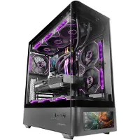 Mars Gaming Caja MC-LCDPRO ATX Zwart IPS Scherm 7.2" Gehard Glas