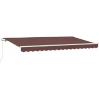 vidaXL Uitschuifbare luifel Bruin 400 x 200 cm Stof