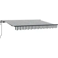 vidaXL Uitschuifbare luifel Antraciet 350 x 200 cm Stof