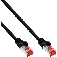 InLine Patchkabel, S/FTP (PiMf), Cat.6, 250 MHz, PVC, koper, zwart, 7,5m