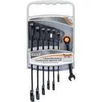 Draper Tools Ratelcombinatiesleutel set 7-dlg zwart 51178
