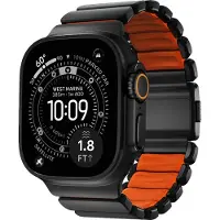 Nomad Stratos Band voor de Apple Watch | 44/45/46/49 mm - Ultra Orange / Black Titanium