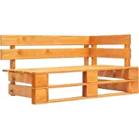 vidaXL Tuinhoekbank pallet honingbruin geïmpregneerd grenenhout