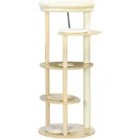 PawHut Kattenboom - Hout - 54x54x123,5cm - Eiken