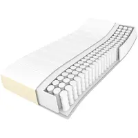 vidaXL Pocketveringmatras medium 140x200x20 cm kunstleer crèmekleurig