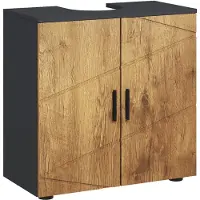 Kleankin Badkamermeubel - Spaanplaat - 60x30x60cm - Eiken