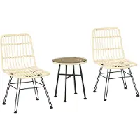 Outsunny -Leisure Koffieset-PE gevlochten hars-46x62x86cm-Room