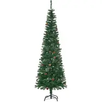 HOMCOM -Kerstboom-54x54x195cm-PVC-Vert