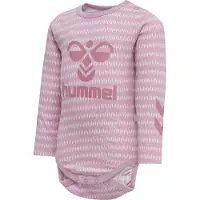 Hummel Rompertje/body 'Esme' eosine / lichtroze / wit