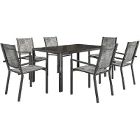 Outsunny Terraseetset - Staal - 150x90x71cm - Zwart