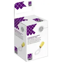 TRU COMPONENTS T2010C295 Ringkabelschoen Dwarsdoorsnede (max.): 6.0 mm² Schachtdiameter: 6.4 mm Deels geïsoleerd Geel 1