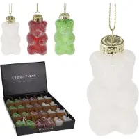 Merkloos Hanger Gummibeertje 7cm Display A 24st Verschillende verschillende Glas