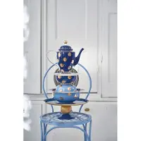 Pip studio Serveerschaal Rond - Fruitschaal - Navy/ Goud - 32x12.5cm