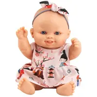Paola Reina Puppegie Sara babypop blank meisje met blauwe ogen 21cm