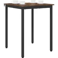 Syfax Eettafels 60 x 60 x 75 cm Bewerkt hout Gerookt eiken Vierkant