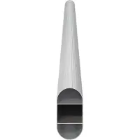 vidaXL Kaststang 2 pcs Zilver 764 x 15 x 29 mm Aluminiumlegering