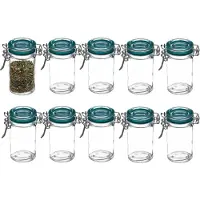 Secret De Gourmet Inmaakpot/voorraadpot - 20x stuks - 60 ml - glas met beugelsluiting - weckpot