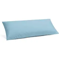 Yumeko Kussensloop Gewassen Percal Katoen 40x80 Blauw - Eco, Bio & Fairtrade