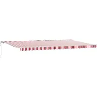 vidaXL Uitschuifbare luifel Rood en Wit 600 × 300 cm Stof en Aluminium