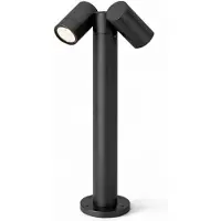 HOFTRONIC™ Aspen - Staande buitenlamp 45cm - 2x Kantelbare GU10 2700k warm wit - IP65 waterdicht - Sokkellamp geschikt als tuinpadverlichting