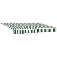 vidaXL Uitschuifbare luifel Groen en Wit 350 x 250 cm