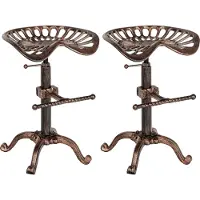 CLP Butch Set van 2 barkrukken bronzen/bronzen