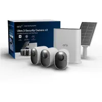 Arlo Ultra3 4K beveiligingscamera + Zonnepaneel - 3 Cam Kit (incl. Smart Hub)