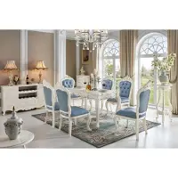 AEA Klassischer Tisch Esstisch Echtholz Esszimmer Garnitur 4x Stuhl Set Stühle 5tlg