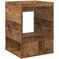 vidaXL Bijzettafel 2 st Oudhout 40 x 40 x 56 cm Bewerkt hout