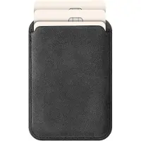 Rosso Avanti Magnetische Kaarthouder | Compatibel met MagSafe en Qi2 | Italiaans Alcantara | Luxe Wallet Pasjeshouder | Grijs