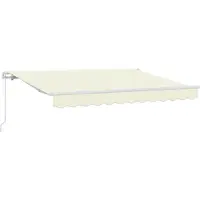 vidaXL Uitschuifbare luifel Crème 300 x 200 cm Stof