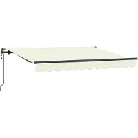 vidaXL Uitschuifbare luifel Crème 300 x 200 cm Stof