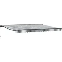vidaXL Zonnescherm Frame Antraciet en Wit 450 × 300 cm