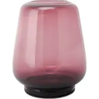 XLBoom Kuro Smooth Large Plum - Mondgeblazen glazen vaas – Kleur Plum roze – Design woondecoratie